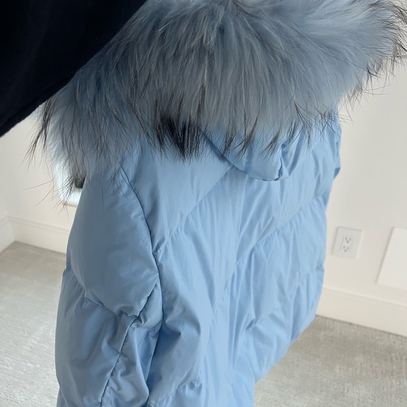 Bogner Blue Jacket with Fur Detail - Picture 2 of 9